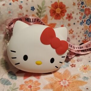 Hello Kitty "White"‎ with Red Bow Crossbody Silicone Bag